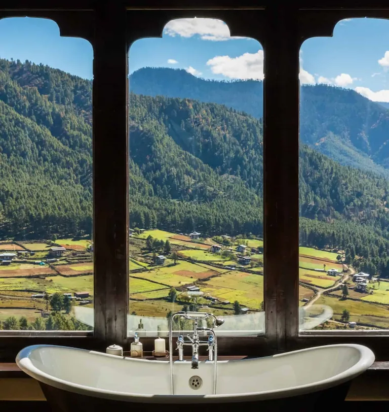 Bath with a View of Bhutan